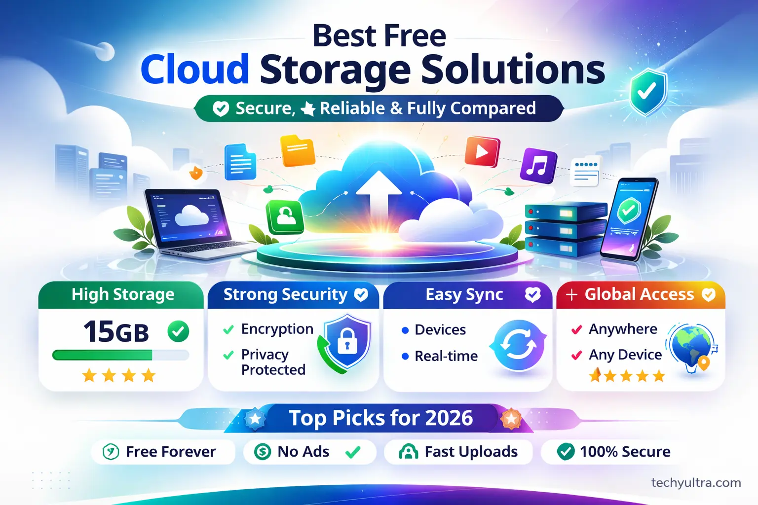 Best Free Cloud Storage Solutions in 2026 Secure, Reliable & Fully Compared